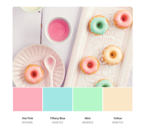 Example of canva's photo palette color picker